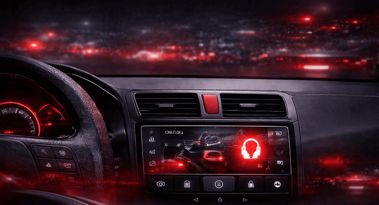 Салон автомобиля с приложением